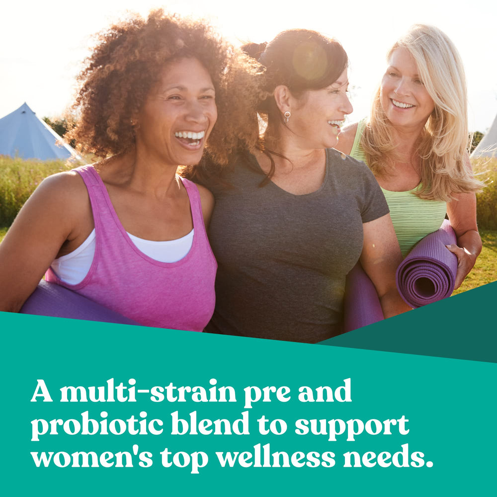 Female health concept with probiotic capsules