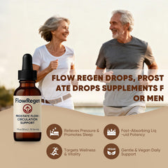 Butcher's broom illustration representing prostate comfort in Flow Regen Drops