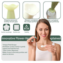 Storage box and four remover tools for RGP lenses