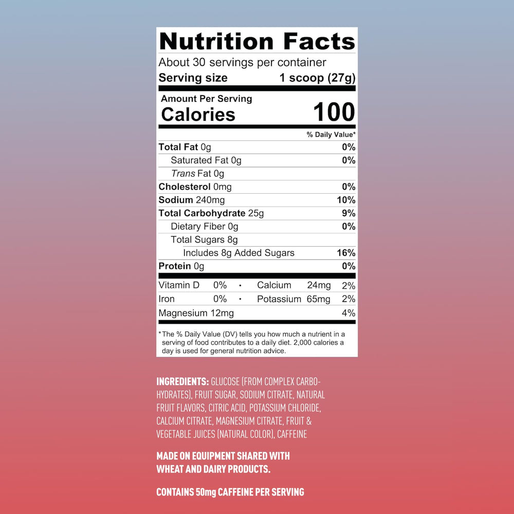 Close-up of Fluid Performance electrolyte and carbohydrate blend