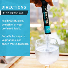 Single-serving stick packs for Fluid Creatine Monohydrate