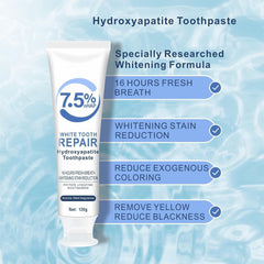 Fluoride-free label on toothpaste packaging