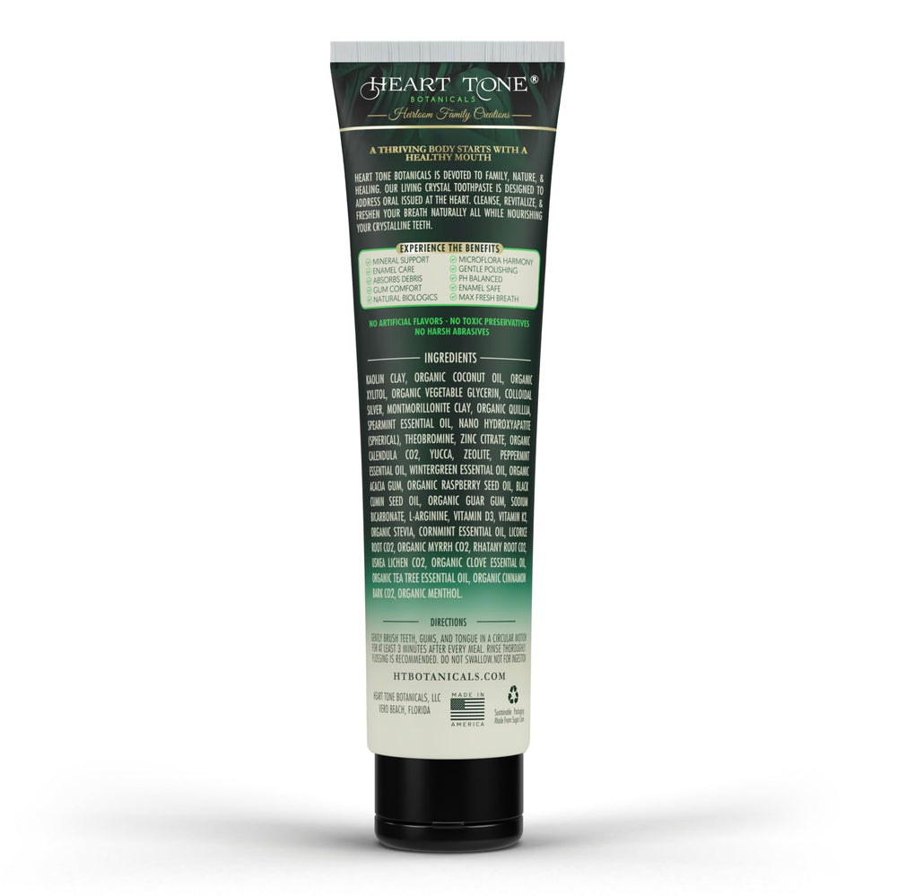 Fluoride-free toothpaste packaging front view