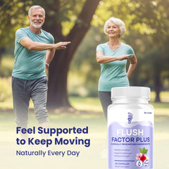 Close-up of Flush Factor Plus capsules