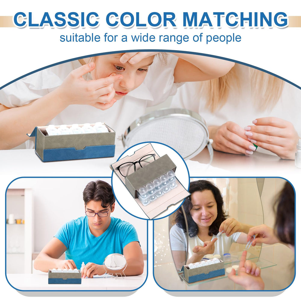 Packaging with 1 travel contact lens case included