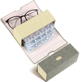 Front view of Flutesan gray 2-in-1 travel lens case