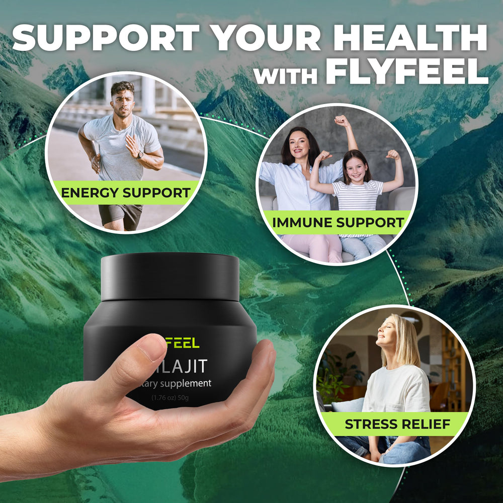 FlyFeel Shilajit Resin label and ingredients