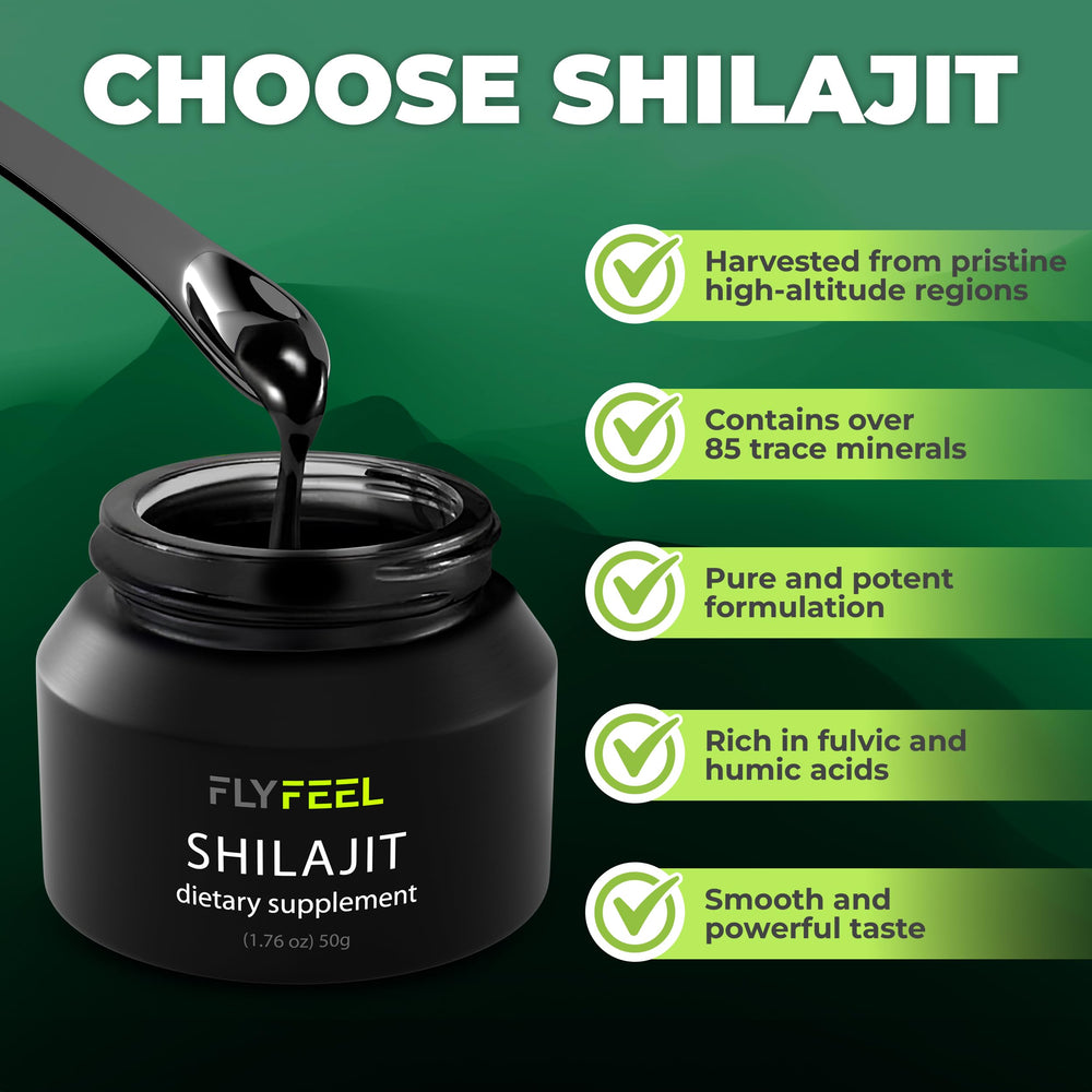 Packaging and label of FlyFeel Shilajit Resin