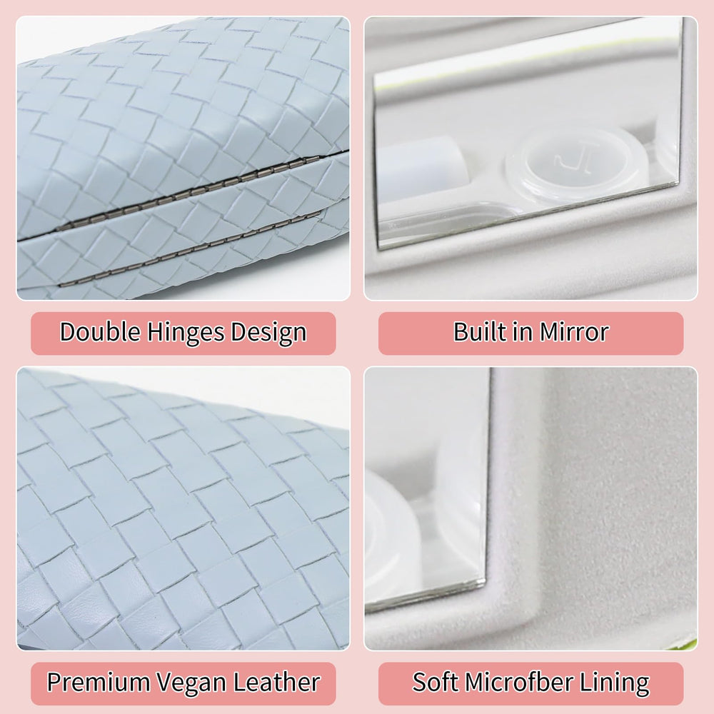 Soft interior lining protecting glasses and contact lenses