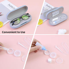 Includes contact lens accessories: lens box, solution bottle, remover, tweezer