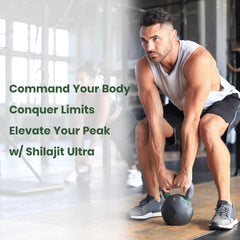 Wellness lifestyle image featuring Flynew Shilajit