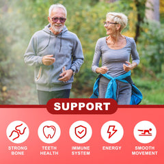 Close-up of ingredients and vitamins for Flyrocer D3 K2 Gummies