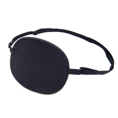 FMS Mulberry Silk Eye Patch in black with elastic strap
