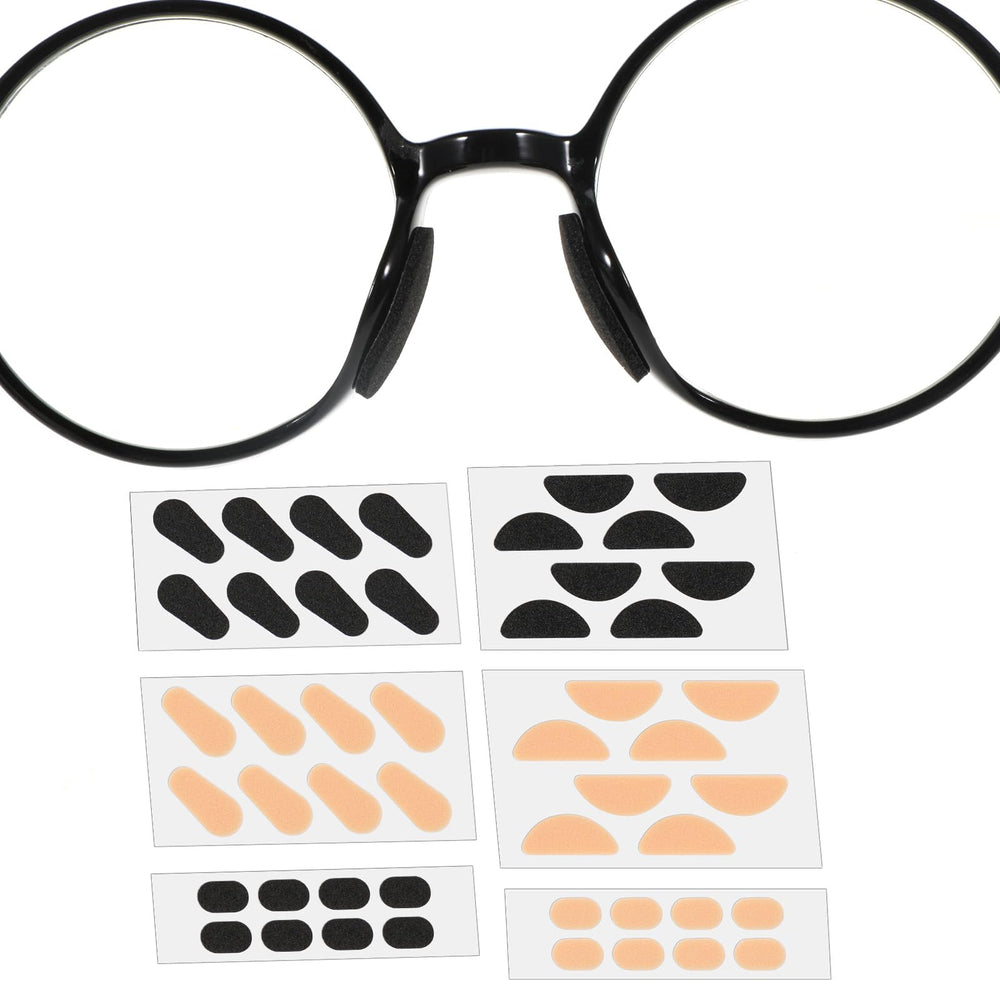 Close-up of oval foam eyeglass nose pads