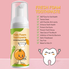 Orange and strawberry flavored toothpaste