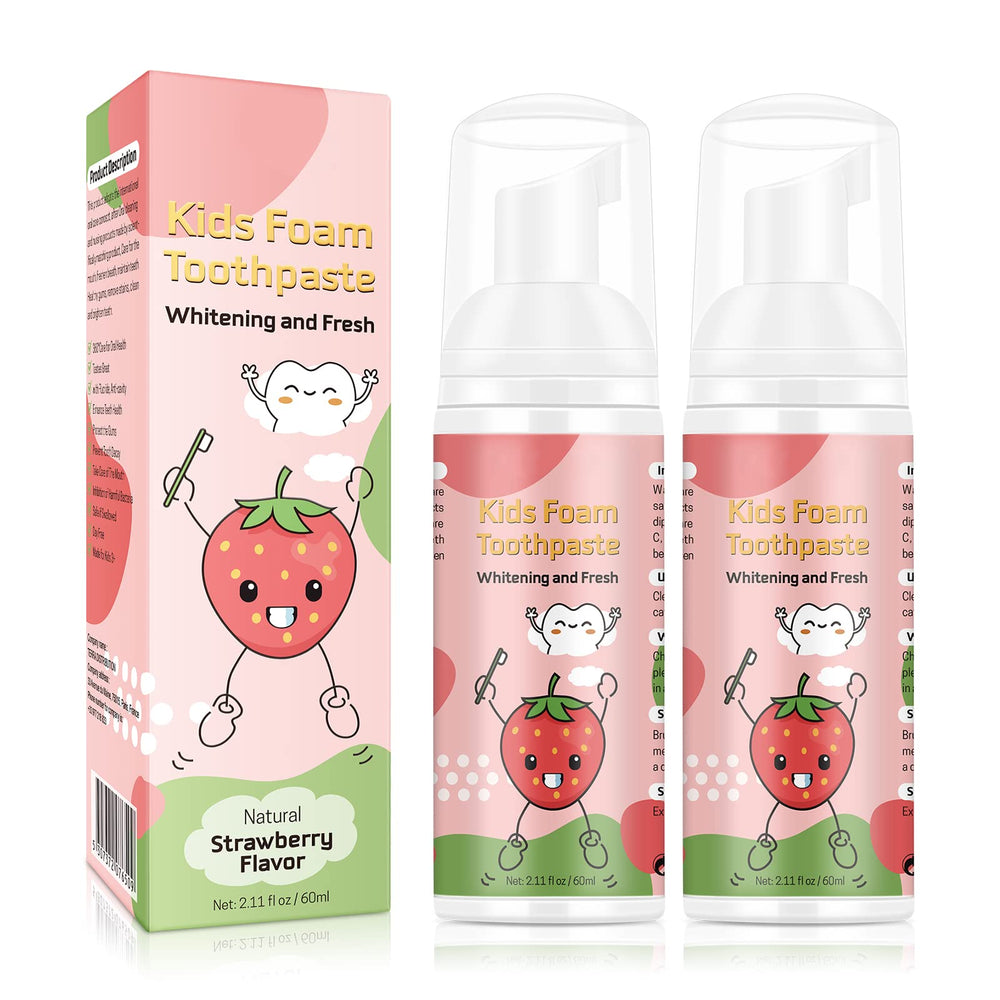 Foam Toothpaste Kids with low fluoride packaging