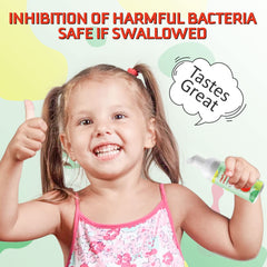 3-pack display showing three fruit-flavored kid toothpastes