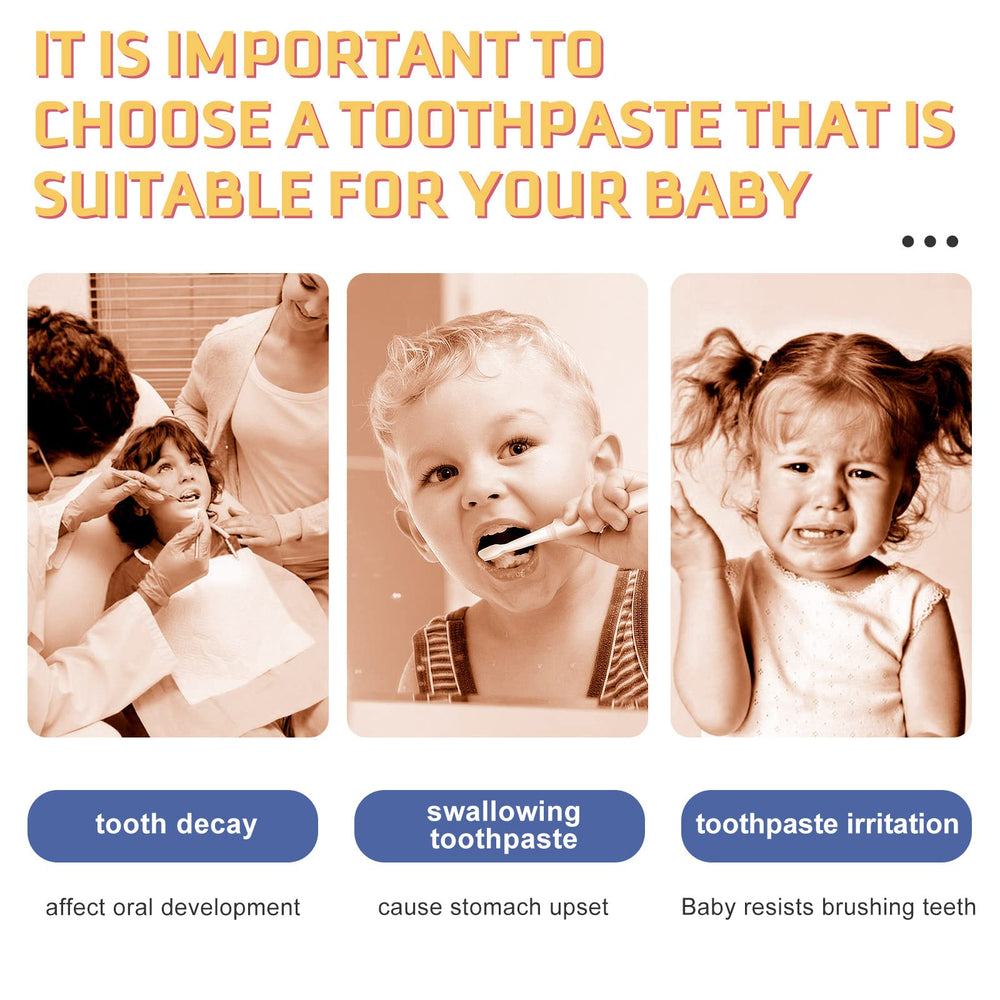 Blueberry flavored kids toothpaste bottle and packaging