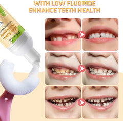 Xylitol and vitamin C ingredients inside kids toothpaste