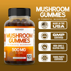 Focus and brain support mushroom gummies for daily use