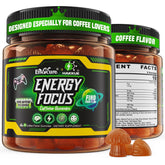 Front packaging of Hakkue Focus Energy Gummies with Caffeine