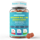 Front view of Focus Memory & Energy Gummies bottle with label