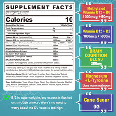 Close-up of Focus Memory & Energy Gummies capsules on bottle