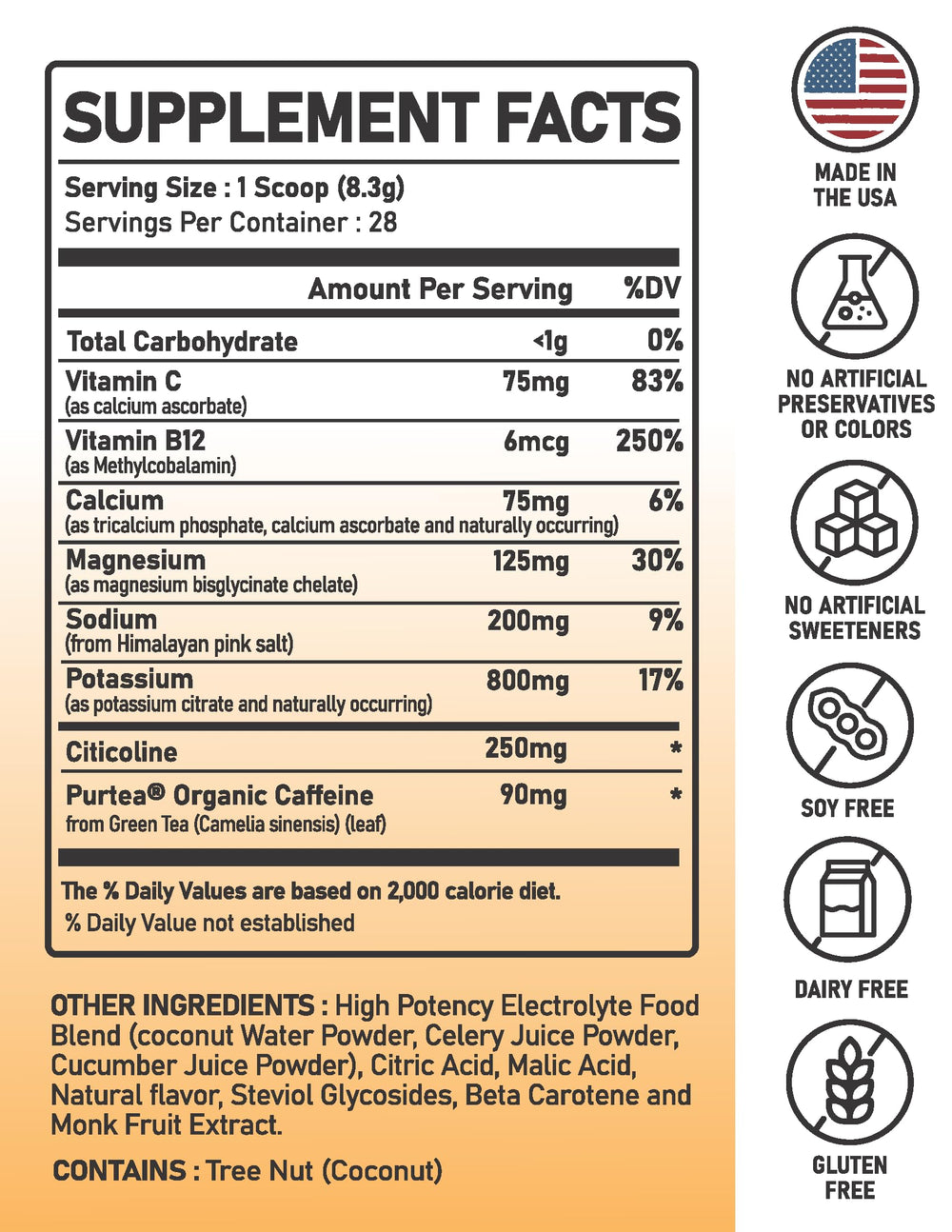 Close-up of Focus+ electrolyte powder with minerals