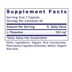 Focus and sleep support L-Theanine capsules