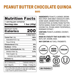 Fody puffed quinoa and peanuts bar highlights protein-rich texture for on-the-go.
