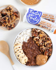 Fody bar with semi-sweet chocolate chips delivers balanced flavor and low FODMAP fit.