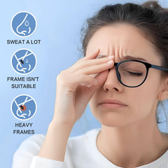 Non-slip grip on nose area during activity