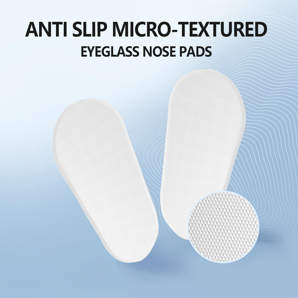 Adhesive backing detail for secure attachment of nose pads