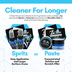Applying spray to glasses for fog-free clarity