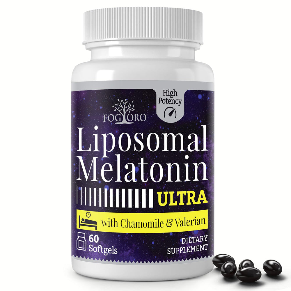 Fogoro Melatonin 60mg bottle and 60 softgel capsules