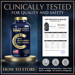 Prenatal iron supplement with folic acid and folate