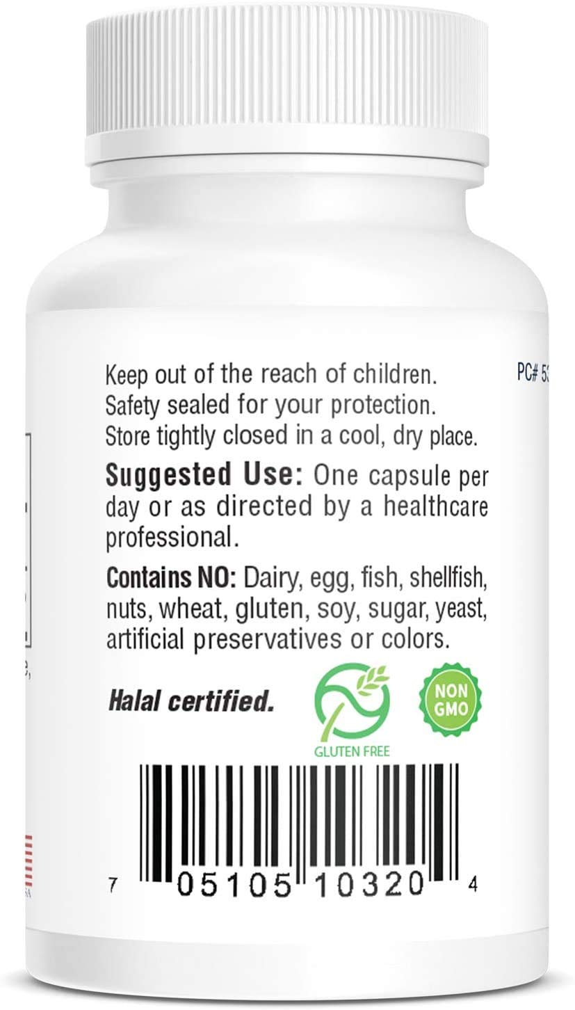 Folate supplement facts label for BioTech Pharmacal 5mg