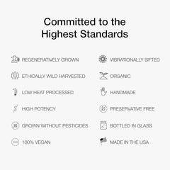 Regeneratively farmed organic herbs and sustainable farming practices