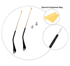 Ray-Ban RB3025 temple arms gold-black replacement close-up
