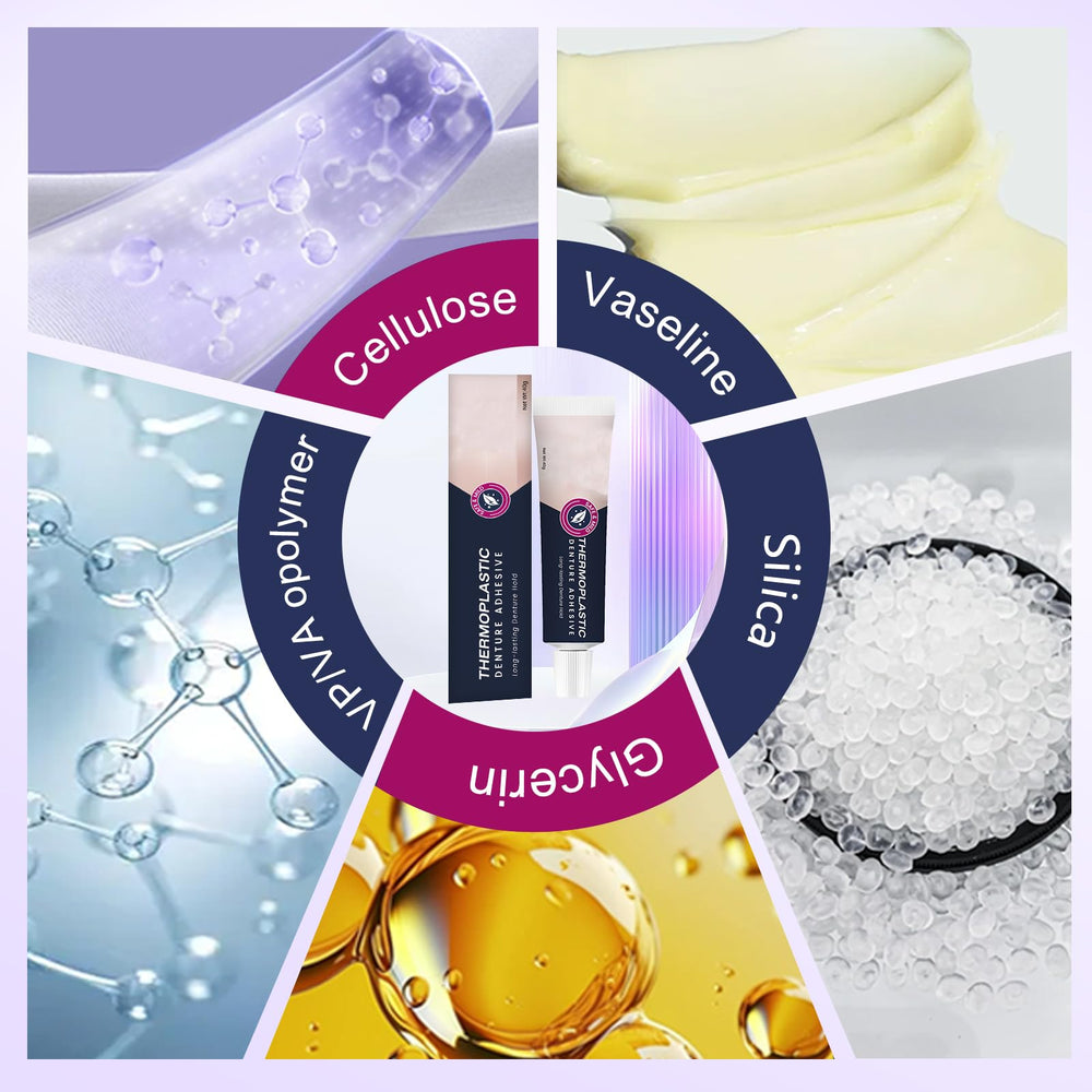 Denture adhesive suitable for performers and travelers