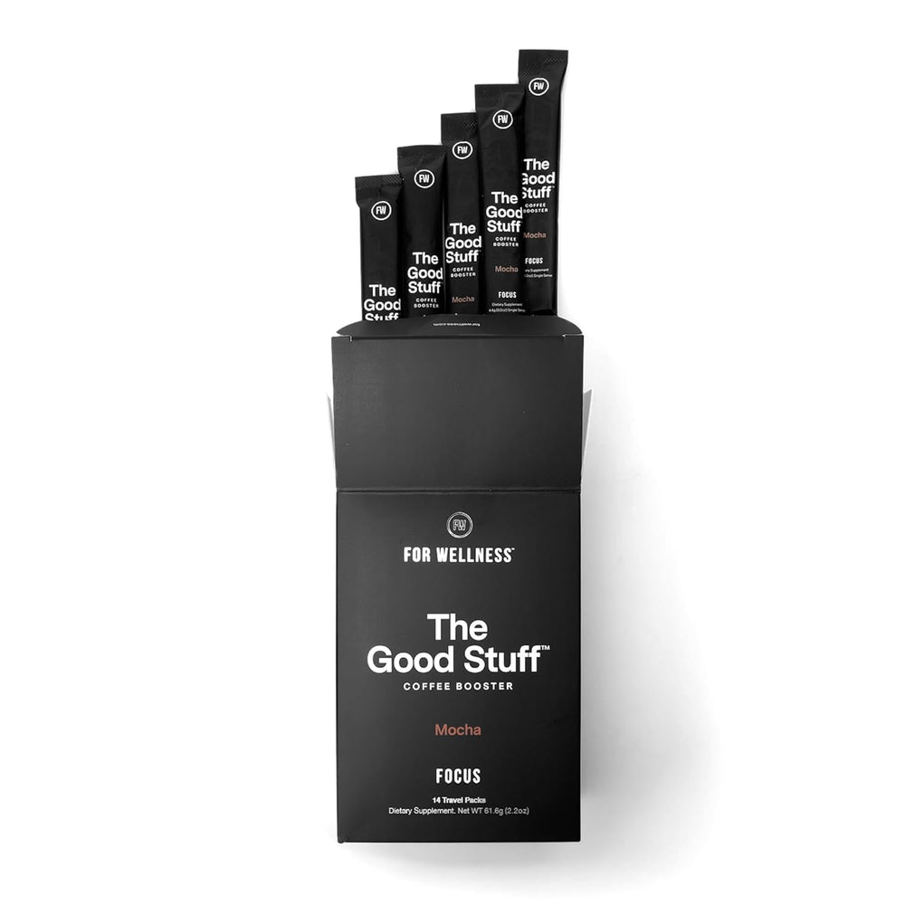 Ingredients and nutrition label for The Good Stuff Focus