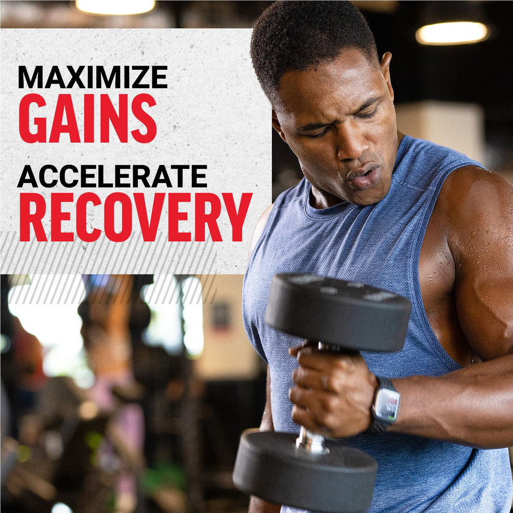 Force Factor Anabolic Muscle Builder AI PeptiStrong infographic highlights protein synthesis benefits