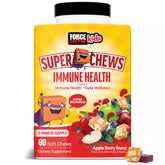 Bottle of Force Factor Kids Immune Health Super Chews with label
