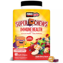 Bottle of Force Factor Kids Immune Health Super Chews with label