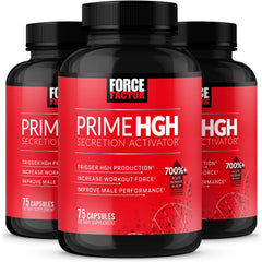 Force Factor Prime HGH Secretion Activator bottle front view supports workout performance.