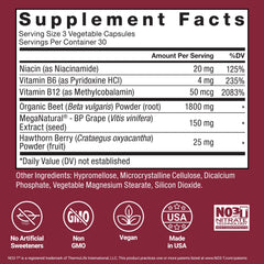 Beet root capsules supporting nitric oxide production and circulation