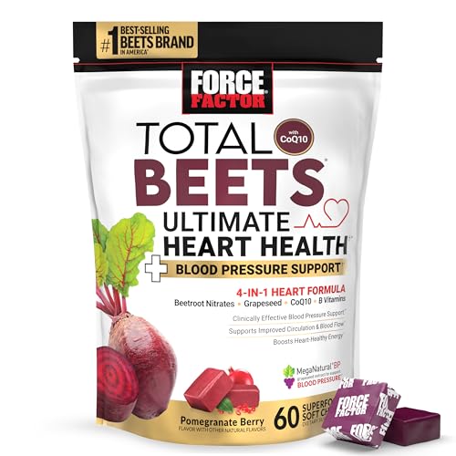 Front packaging of FORCE FACTOR Total Beets Ultimate Heart Health Chews