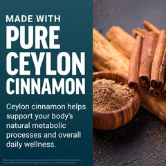 Ceylon cinnamon sticks beside the bottle