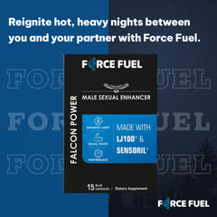 Force Fuel Falcon Power 90-pill bottle on shelf for regular use.