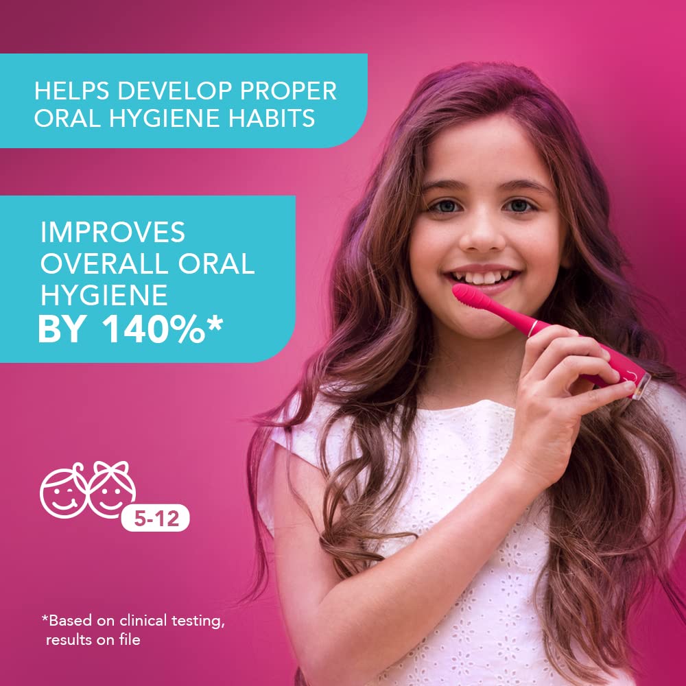 Foreo ISSA Kids Rose Nose Hippo toothbrush - side view